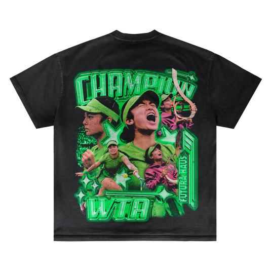 ALEX EALA 2026 MUBADALA V1 CHAMPION VINTAGE TEE