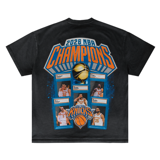 NY KNICKS 2026 NBA CHAMPIONSHIP VINTAGE TEE