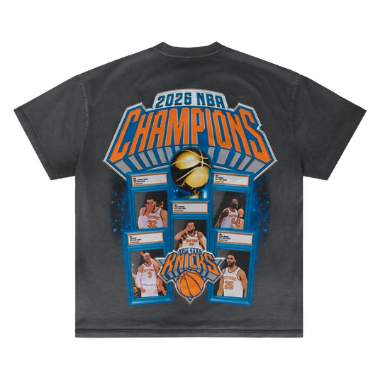 NY KNICKS 2026 NBA CHAMPIONSHIP VINTAGE TEE