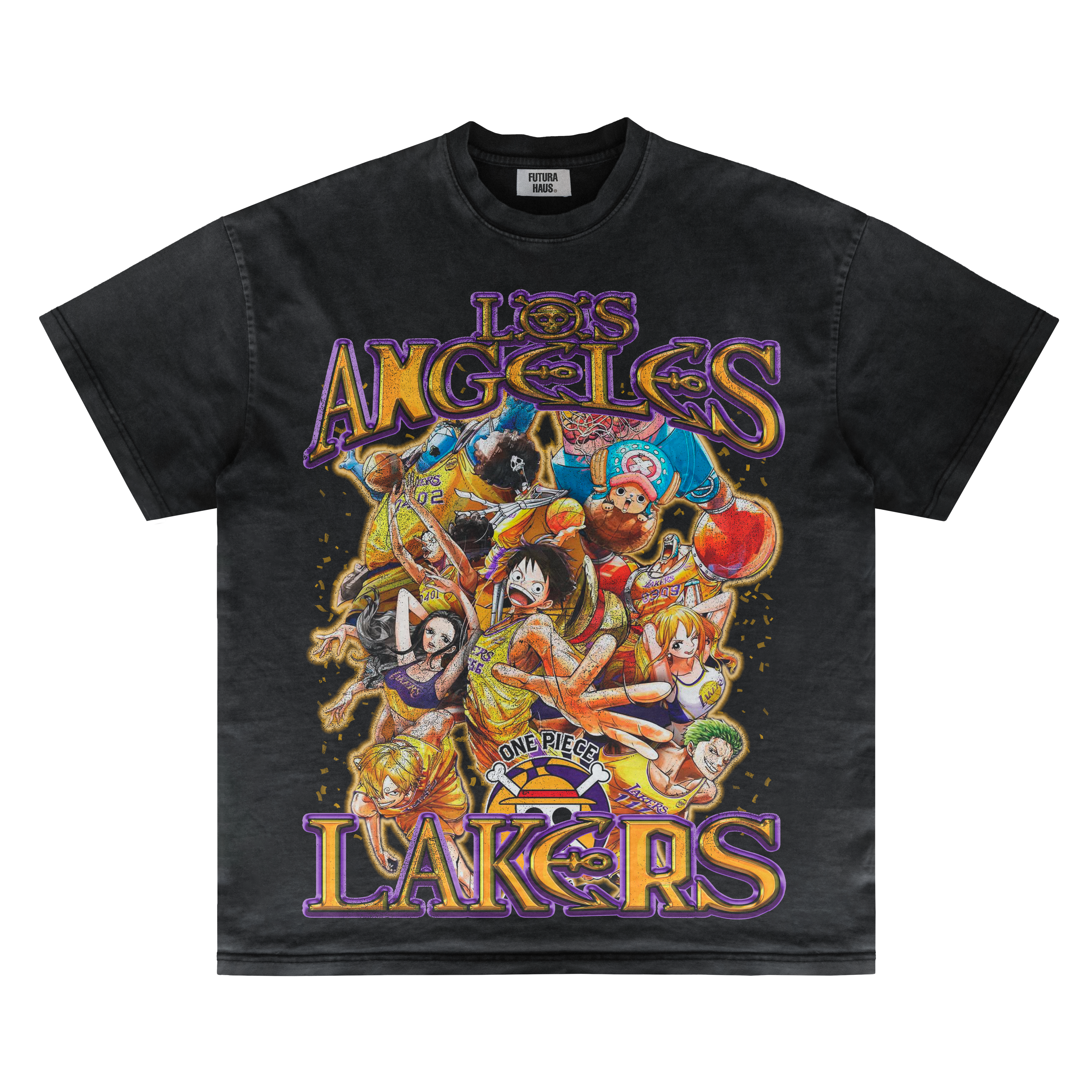 ONE PIECE X LAKERS VINTAGE TEE