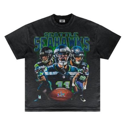 SEATTLE SEAHAWKS SUPER BOWL LX CHAMPS VINTAGE TEE