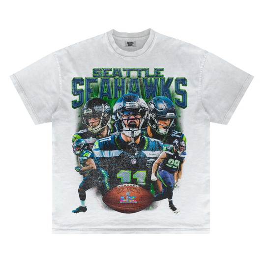 SEATTLE SEAHAWKS SUPER BOWL LX CHAMPS VINTAGE TEE