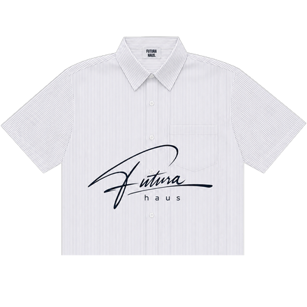 WHITE + BEIGE PILIPINAS POCKET BUTTON-UP SHIRT