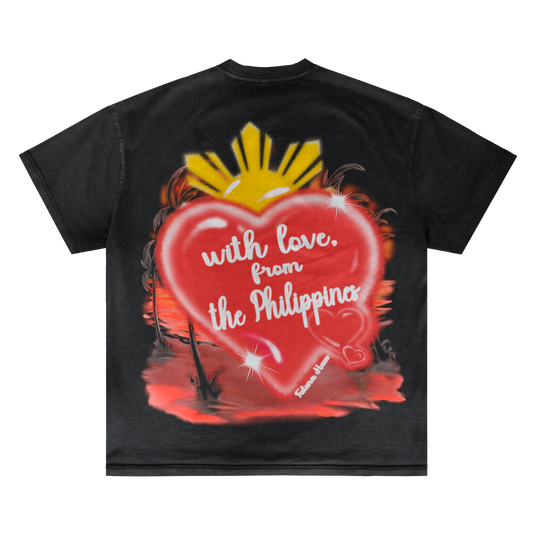 WITH LOVE, FROM THE PHILIPPINES AIRBRUSH VINTAGE TEE