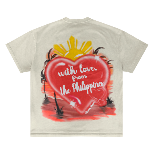 WITH LOVE, FROM THE PHILIPPINES AIRBRUSH VINTAGE TEE